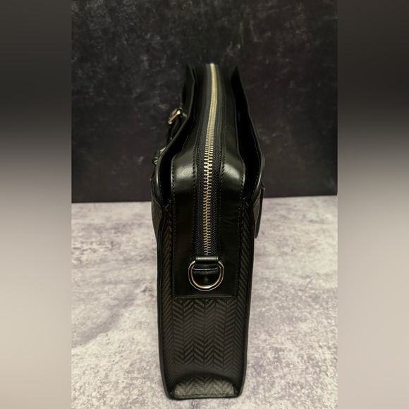 COACH BECKETT STRUCTURED BRIEFCASE WITH HERRINGBONE PRINT (F72990) - Picture 10 of 12